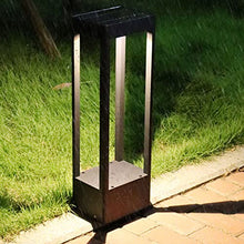 VELLOW Square Solar Post Lantern Light,IP55 Waterproof Road Stigma Lamps Fixtures,Outdoor Aluminum Yard High Brightness LED Column Lamp Lantern,Decorations Landscape Lighting for Patio Porch Railing
