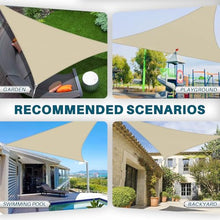 COARBOR 21' x 21' x 29.7' Right Triangle Sun Shade Sails Wire Rope Hemmed All Edges Strong Double Stitched Seam Super Heavy Duty Perfect for Patio Deck Yard Garden-Beige