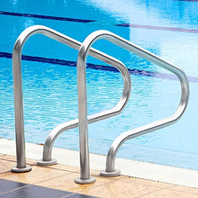 Pool Handrail Handle Grab Rails Swimming Swimming Pool Handrail for Indoor and Outdoor Pools, 304 Stainless Steel Pool Railing with Mounting Accessories