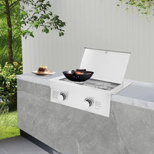 Outdoor Stainless Steel Double-Burner Gas Cooktop Built-in(LPG)