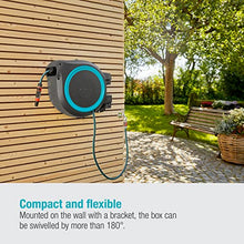 Gardena Wall Mounted Retractable Hose Reel, 100 Feet, Standard, Turquoise