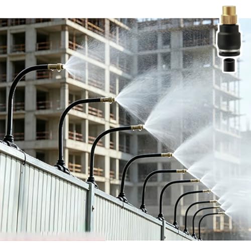 Oracra 360 Bendable Drip Irrigation Kit, Brass Sprinkler Garden Watering System, Adjustable Cooling Mist Sprinkler for Fence, Lawn, Dust Control Misting