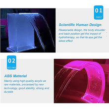 GAGALU Acrylic Curved Water Curtain, Outdoor Swimming Pool Equipment in Summer, Luminous SPA Impact Slap Spa Bath,70CM