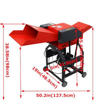 Banfluxion 220V 4-Blade Hay Cutter Pulverizer Red