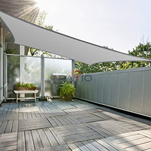 Patio Paradise 20' x 24' Sun Shade Sail Waterproof Gray Rectangle Shade Canopy UV Block Tarp Cloth Outdoor Patio Cover for Garden Backyard Deck Awning