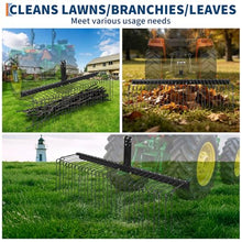 72inch Tow Behind Dethatcher with 30 Spring Steel Tines, Lawn Tractor Rakes with Lift Handle, Tow Behind Rake to Remove Thatch, Riding Lawn Mower Attachments for Leaves, Pine Needles, Straw