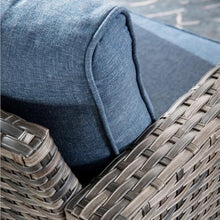 HOOOWOOO Outdoor Patio Loveseat, Handwoven PE Wicker 2-Seater Sofa with High-Density Foam Cushions, All-Weather Conversation Seating