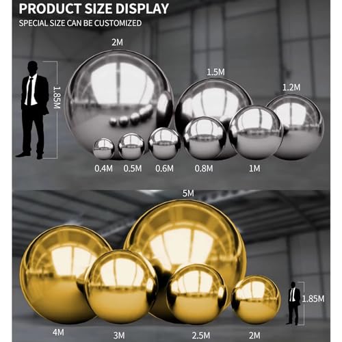 YBZCHLM Giant Inflatable Mirror Ball Set with Air Pump Red 5pcs