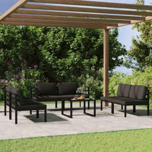 RJPLMFV 7 Piece Patio Lounge Set with Cushions Aluminum Anthracite