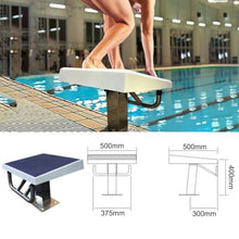 JLFTHYLL Diving Board Professional,304 Stainless Steel Diving Board,15°Inclined Professional Diving Platform,Anti Slip Rubber Surface,Pool Starting Platform for Swim Meets & Team Training