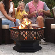 Garden Fire Pit Grill Bowl Grill Barbecue Rack Garden Fire Pit, 3 in 1 Outdoor Fire Pit Table for, Ice Pit, Patio Heater, Metal for Camping Barbecue, 21" X 22" X 28"