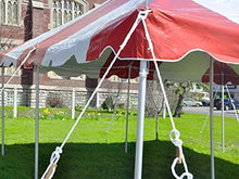 TentandTable 20' x 30' Premium Commercial Pole Tent with Red & White Top