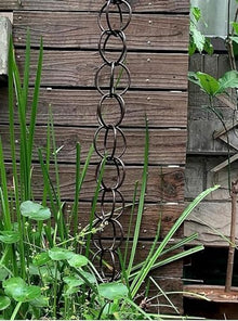YUSIWOAL Ring Rain Chain Downpipe, Aluminium Patio Garden Rain Collector Chain for Homestay Villa(A,3m/10ft)