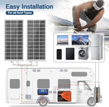KZZAAO Solar Panel 18BB Monocrystalline 25% High Efficiency 300W Solar Panels for 12V/24V System MC4 Connectors for Home