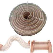 PU Polyurethane Air Duct, Clear Flexible Ducting Collector Hose with Steel Wire Helix, PU Dust Collection Hose for Shop Vac/Sander/Auto Shop(3m,150mm)