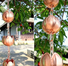 YUSIWOAL Rain Chains Copper Rain Chains for Garden Decoration, Temple Villa Courtyard Rain Gutter Drain Chain(260cm (8.5ft))