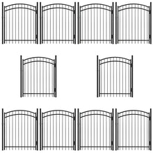 Fencer Wire Heavy Duty Flat Top X-Pattern Decorative Fence Gate Black 5FT x 4FT Pack of 10