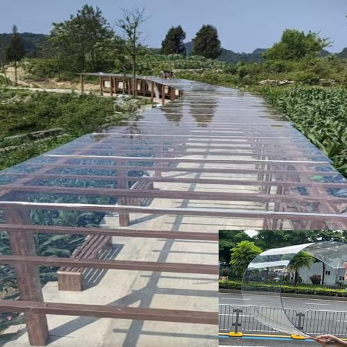 ZRUTIMI Polycarbonate roof Panels are Outdoor Transparent, 1/2/3mm Lightweight and Durable Panels, Suitable for Outdoor Shelters and signboards(3mm,1.8x20m/6x65.6ft)