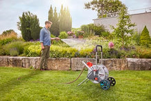 Gardena 18547 CleverRoll M Metal Frost-Proof Hose Cart with Easy Hose Guide, Includes: 85-Feet ½” Flex Hose, Cleaning Nozzle, and Connection Parts, Made in Germany