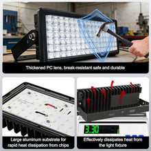 Lukciwee 1000W LED Stadium Lights Outdoor, 2Pack 500W Arena Flood Light