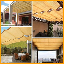 JHIAADEY U Shape Replacement Awning, Pergola Shade Cover Retractable, U-Shaped Wave Umbrella, Outdoor Retractable, Perfect for Covering backyards, patios(W:1.3m/4.26ft*L:15m/49.2ft)