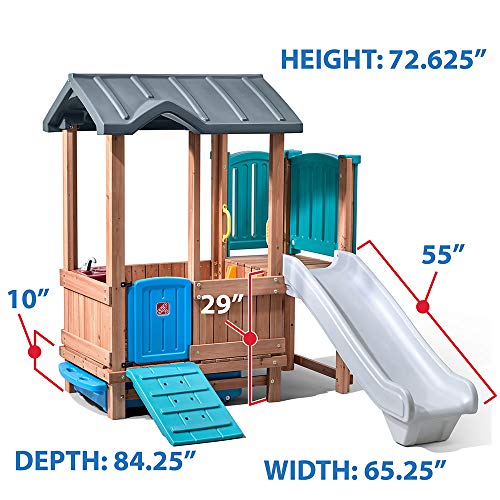 Step2 Woodland Adventure Playhouse & Slide Brown