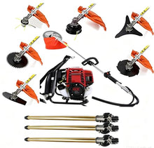 GX50 4 Stroke Gasoline Brush Cutter Weed Eater Trimmer with 40T Blade and Cutting Line, Outdoor Garden Tool for Thick Grass Long Reach