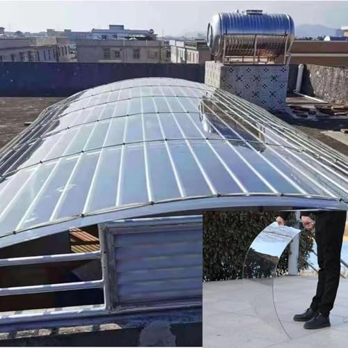 ZRUTIMI Polycarbonate Polycarbonate Sheet, Transparent 1/2/3mm Thick Greenhouse Replacement Sheet, Strong and Tough, Suitable for Industrial and Civil Decoration(3mm,1.8x20m/6x65.6ft)