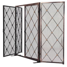 generic 32inch Freestanding Folding Spark Guard with Doors Wrought Iron