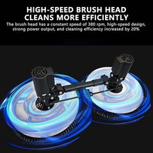 vnmudzeo PV Solar Panel Washing Brush,60 cm Double Rotating Brush Head,11.4 ft 18 ft 24.6 ft Pool Cleaning Machine,Aluminum Alloy Telescopic Rod,Wired-3.5m/11.4ft