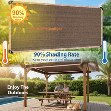 PFGDFSX 90% Shade Fabric Sun Shade Cloth with Reinforced Grommets, Outdoor Sun Screen Fabric for Outdoor Patio Garden Pergola Cover Canopy 20x80 FT, Mocha