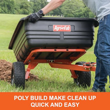 Agri-Fab Tow Behind Poly Dump Swivel Cart for Lawn Tractors and Mowers, 700 lb Capacity, 12 Cu Ft Utility Trailer