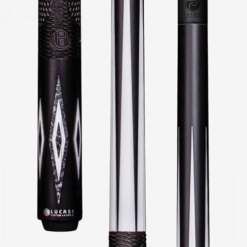 LUCASI LUXP1 Lux Cue Midnight Black Silver Inlay