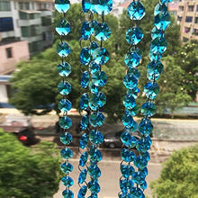 JUIYU Garden Suncatchers 100m/lot K9 Crystal Octagon Beads Garland Strands Crystal Chandelier Hanging Parts, DIY Curtain Wedding Decor Handmade Pendant Necklaces