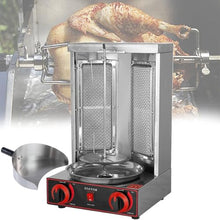 Countertop Rotisserie Grill Kebab Vertical Rotisserie Propane Turkish Chicken Doner Kebab Broiler, for Home Restaurant Kitchen,Pan(Pan)