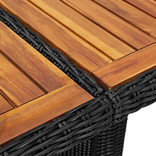 WDGJJFECNMUEHI juegos de patios exteriores Patio Furniture sale11 Piece Patio Dining Set Poly Rattan BlackSuitable for Gardens, patios, and terraces.