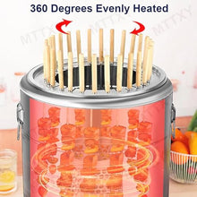 Portable Smokeless Barbecue Charcoal Barrel Grill, Stainless Steel Surround Charcoal kebab Grill with 28 Skewers and BBQ Grill Cooking Grate for Family Gathering