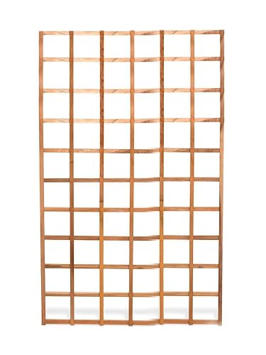 Solid Teak Wood Trellis 36 inches Wide x 96 inches Tall - Fully pre-Assembled - Privacy Screen -