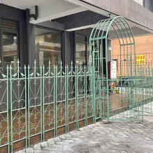 Green Extra Large Arch, Metal Pergola Arbor with Gate, Garden Arch Trellis for Outdoor Terrace Hotel Party Decoration Lawn Balcony, Etc (Size : 300cm/118.1in)