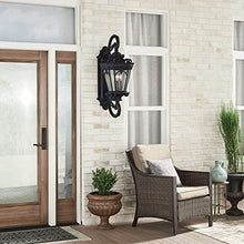 Kichler Tournai 4 Light Outdoor Wall Light Clear Seeded Glass Textured Black
