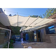 GFJYKDL Retractable Wave Shade Canopy Telescopic Outdoor Pergola Awning with Mounting Kit 0.9x5m Slide Wire Patio Umbrella for Garden and Deck,Blanco-1x2m