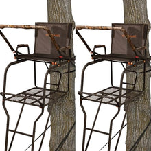 Big Game Treestands 2 Pack Hunter HD Ladder Tree Stand 18.5 Foot Black