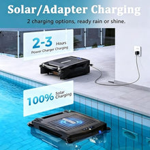 Solar Powered Pool Cleaner with 2500Mha Battery, 99.9% Debris Removal