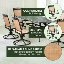 Hanover Fontana 7-Piece Outdoor Dining Set Tan