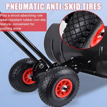 DPQYJPP Snow Pusher with ice Shovel Teeth, Large Capacity Snow Shovel, Snow plow with Wheels and Handle, Adjustable Angle and Height, for Driveway Garden Paving,74 * 42cm