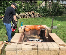 45" Stainless Steel Electric BBQ Rotisserie Grill Kit, Outdoor Large Camping Spit Roaster Stand Height Adjustable W/15W Motor for Roasting Chicken Pig Lamb Party Campfire Barbecue