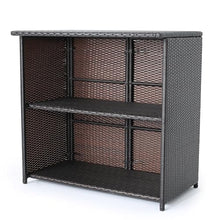 Christopher Knight Home Toranto Outdoor Wicker Bar Island Set 3-Pcs Multibrown