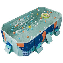 IINCOOY 3M PVC Swimming Pool Non-Inflatable Folding Thickened Wear-Resistant Outdoor Large Pools Family Bathing Toy Children's Day Gifts(A,3.0M)