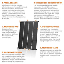 SolarPoolSupply Industrial DIY Solar Pool Heater Kit with High-Wind Mounting & Freeze Resistance - Includes (2) 4'x12.5' Panels