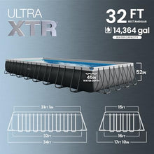 Intex 26377EH Ultra XTR 32ft x 16ft x 52in Above Ground Swimming Pool Set with Sand Filter Pump and OptiFlow 50lb Premium Filter Sand (3-Pack)